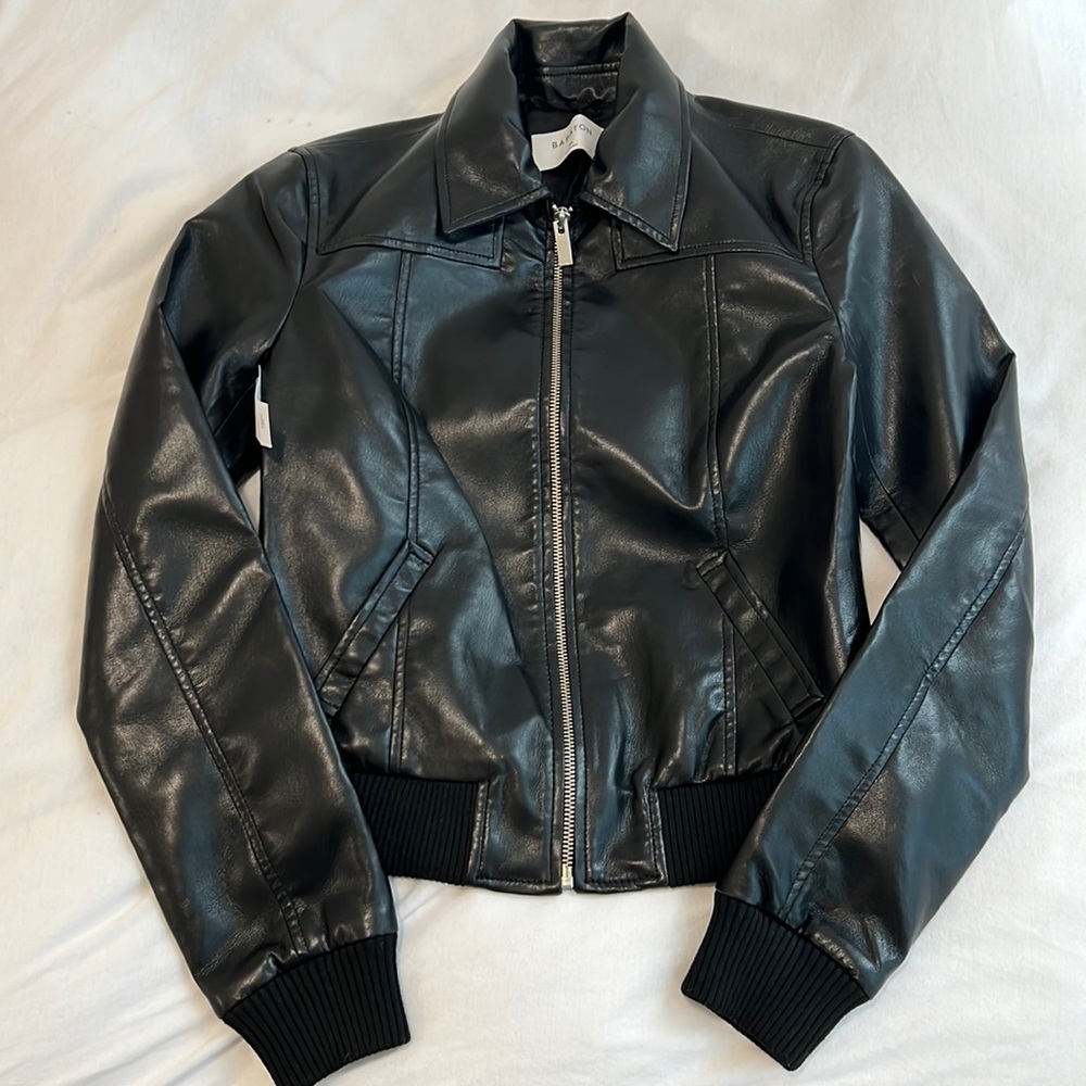 Babaton Arc leather bomber